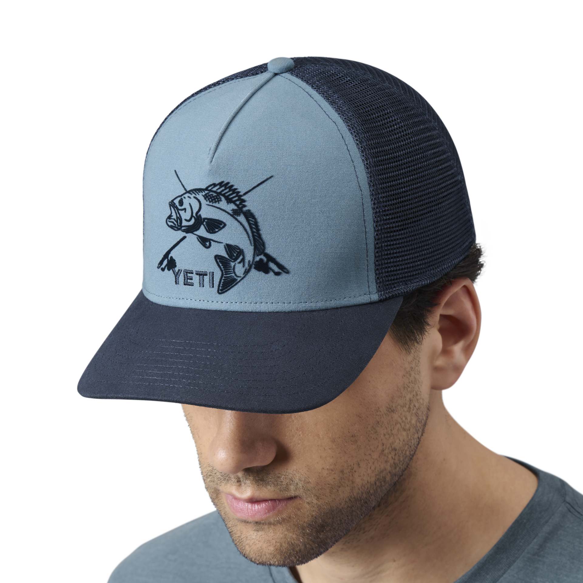 Mid Pro Trucker Hat, Deep Blue/Navy, large