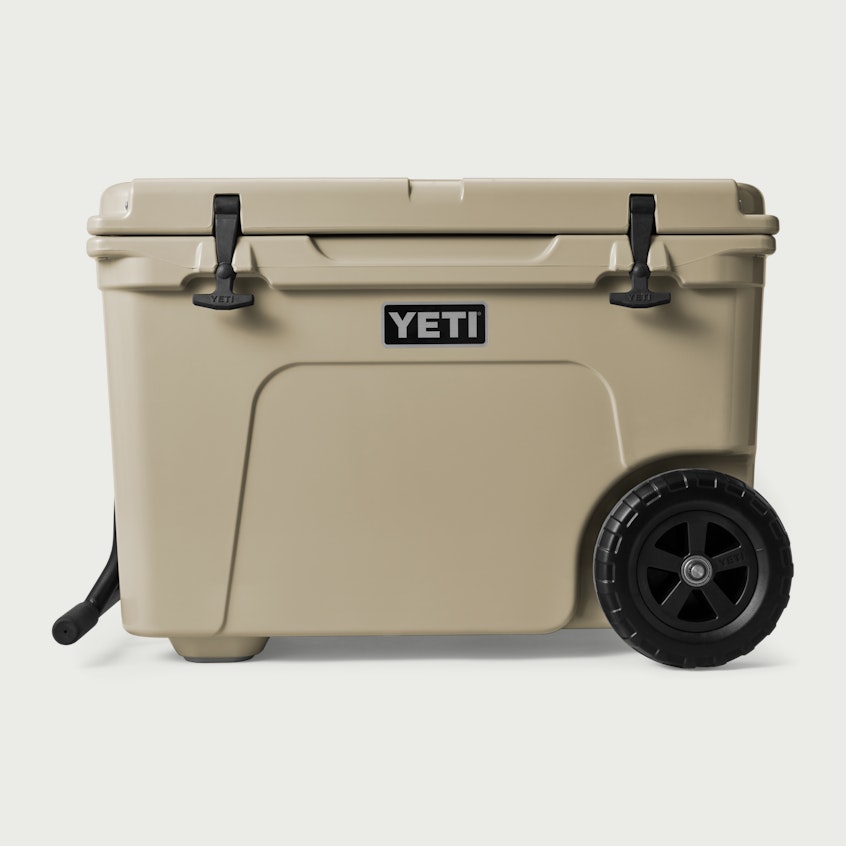 YETI Tundra Haul in Tan - Rolling Cooler With Wheels
