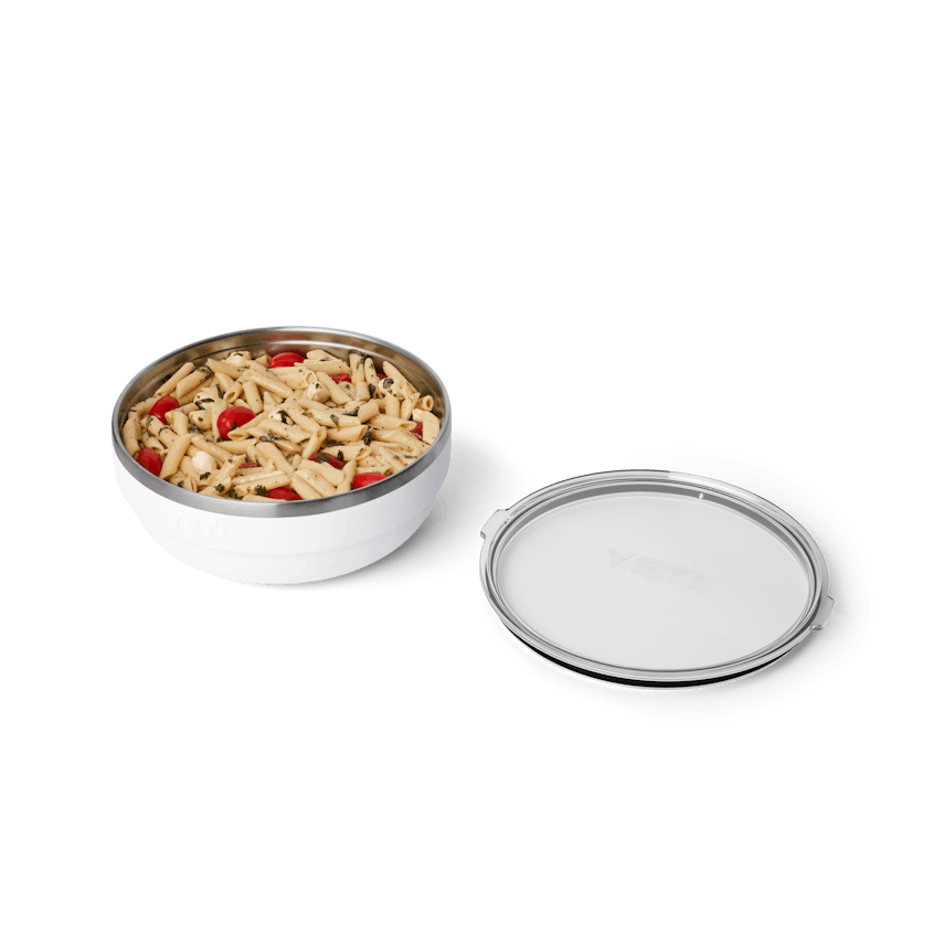 3.6 QT Insulated Low Bowl, White, large