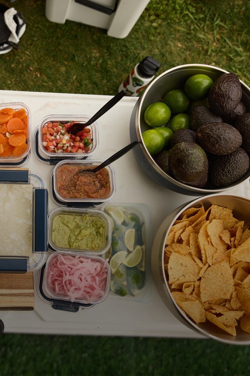 Assortment of Food in Bowls and Food Storage