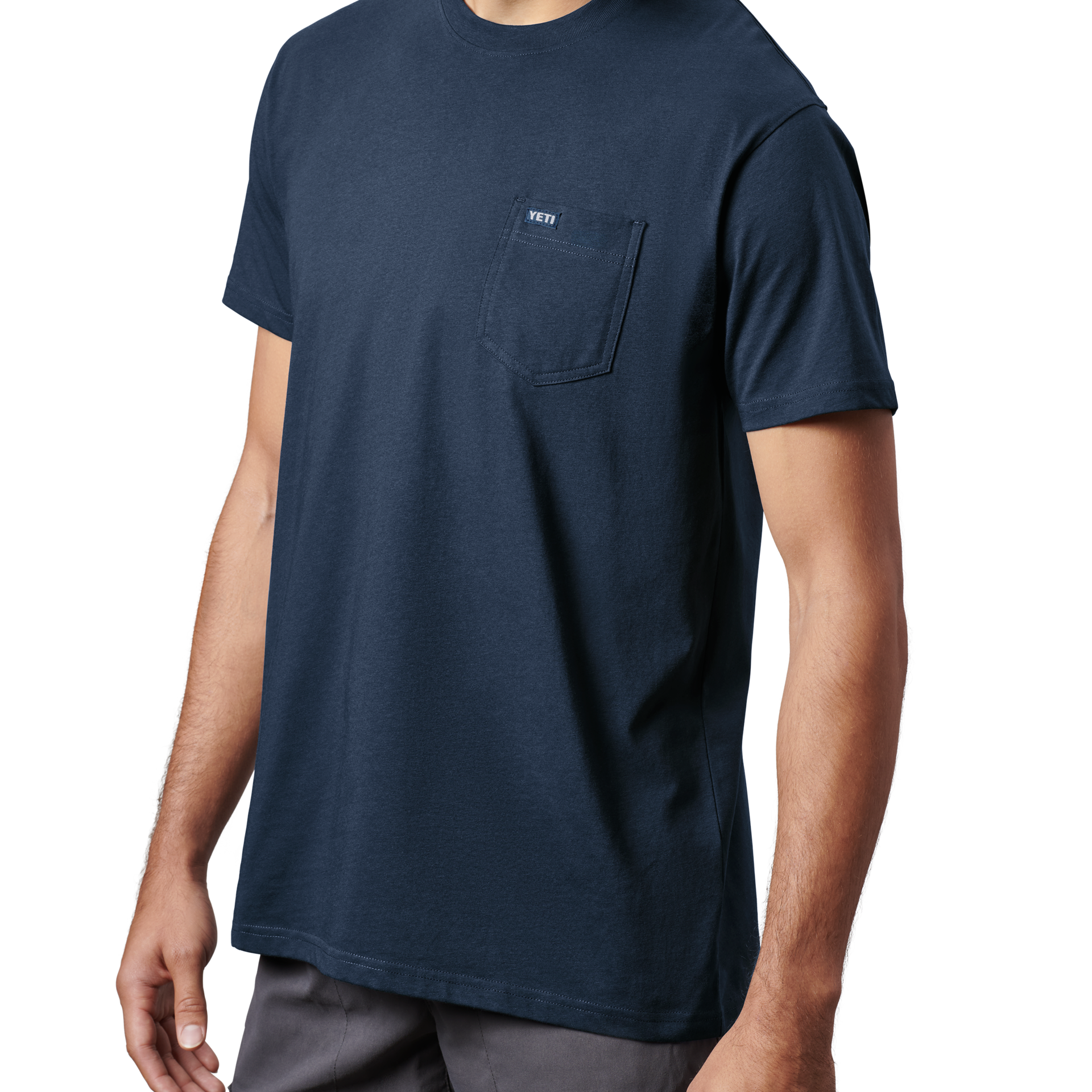 T-Shirt &agrave; manches courtes, Bleu marine, large