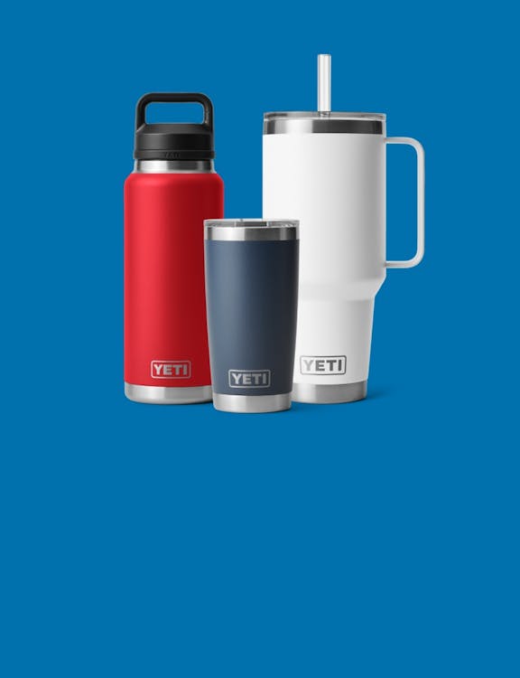 three drinkware vessels