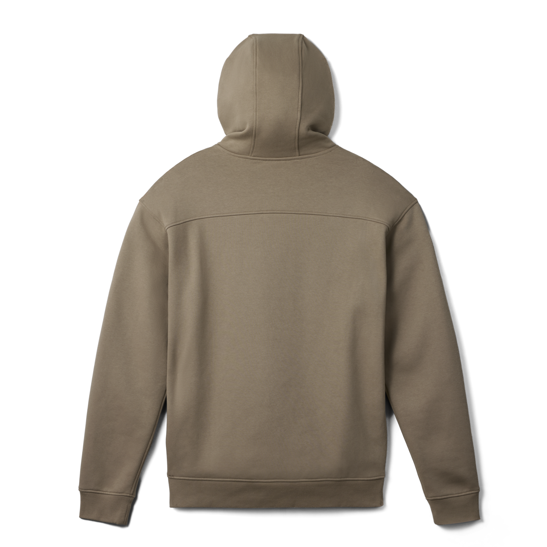 Fleece Hoodie, Taupe, large