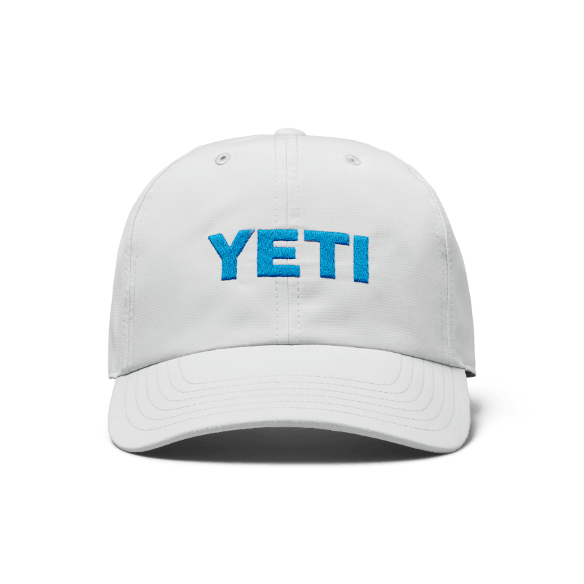 Performance Baseball Cap, Light Gray/Big Wave Blue, large
