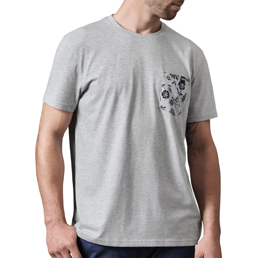 Short Sleeve T-Shirt, Gris chiné, large
