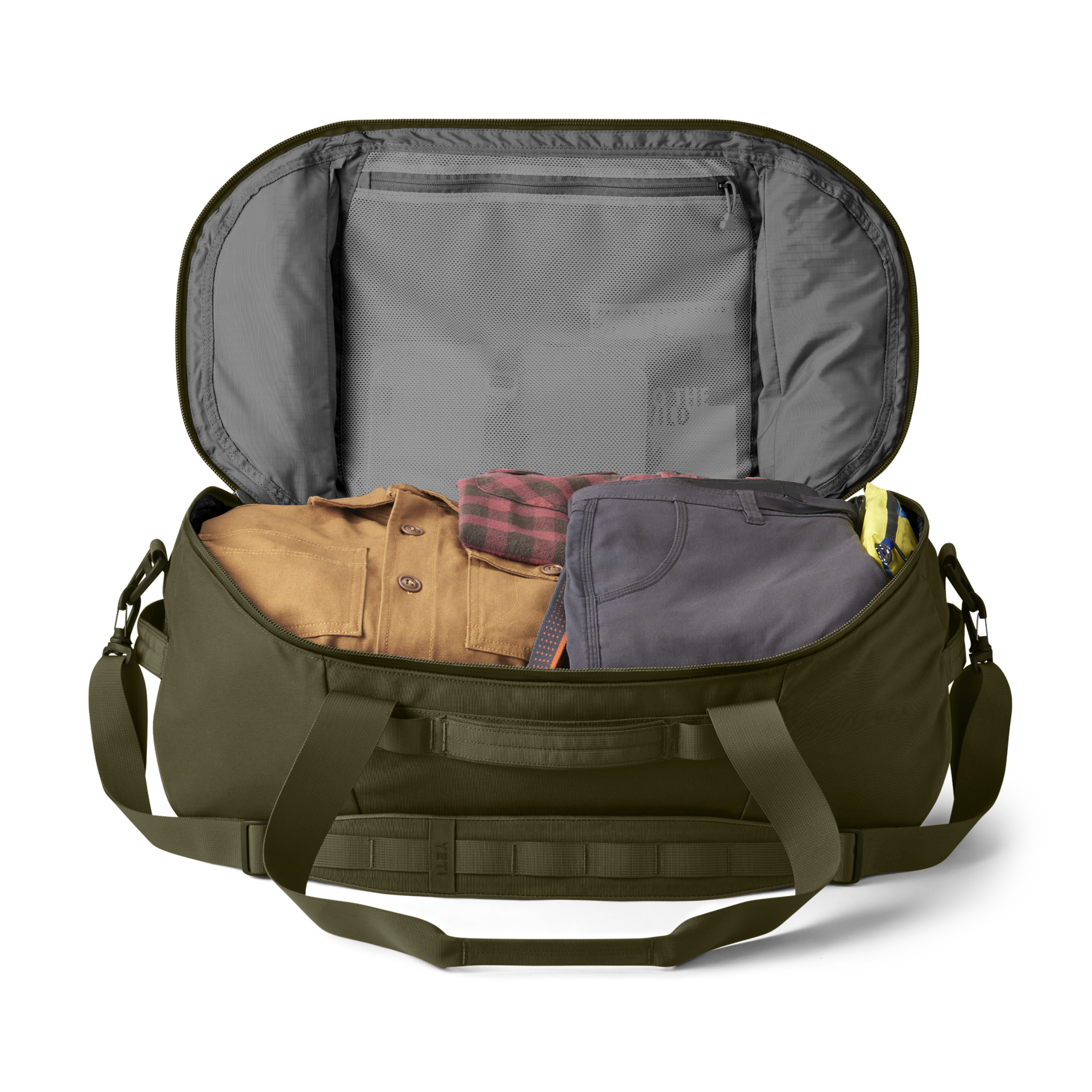 60L Travel Duffel, Olive, large