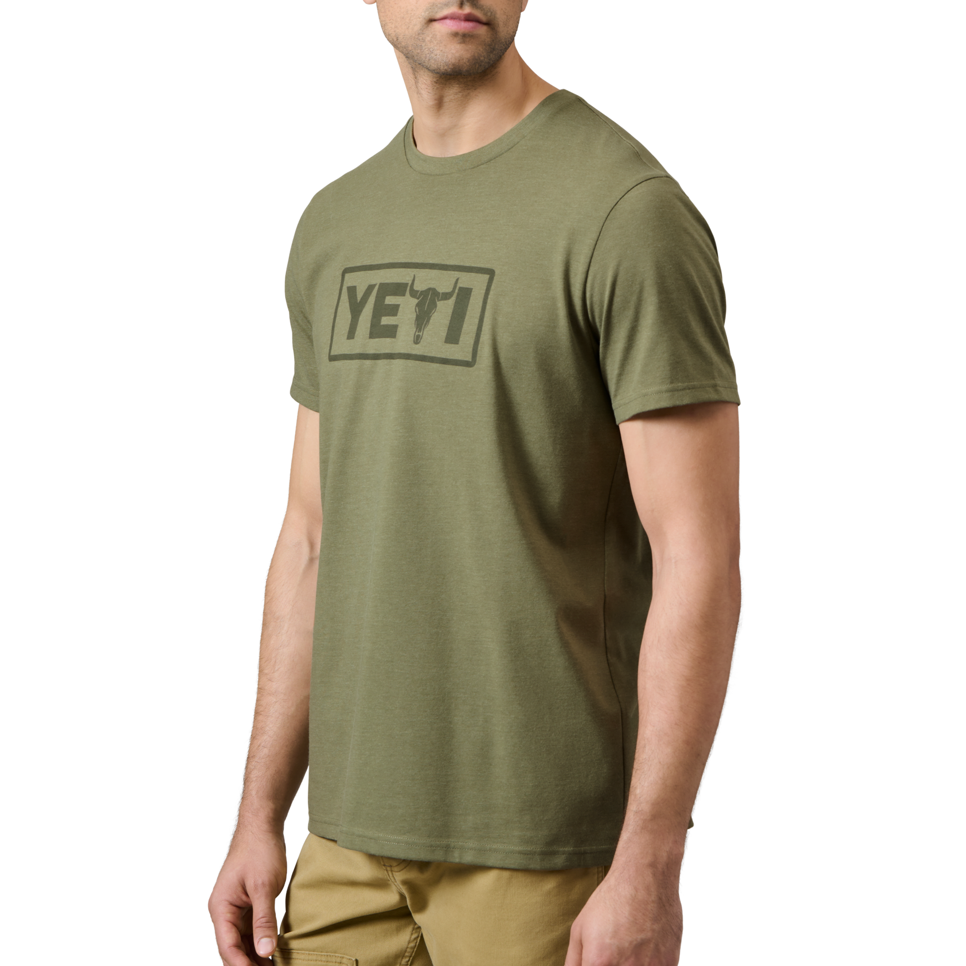 Short Sleeve T-Shirt, Heather Olive, large