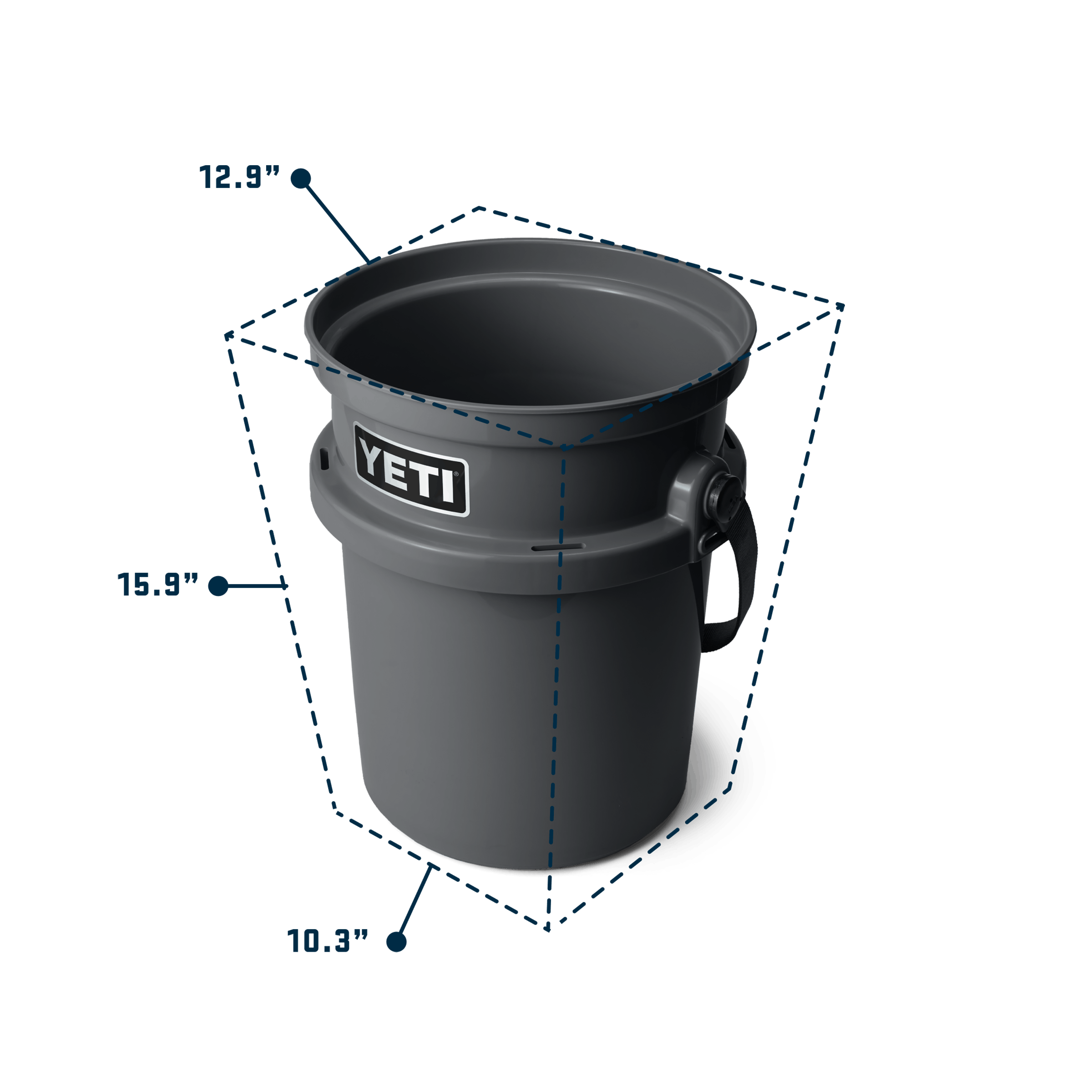 その他 YETI LoadOut 5-Gallon Bucket Charcoal YETI LoadOut 5 Gallon Bucket