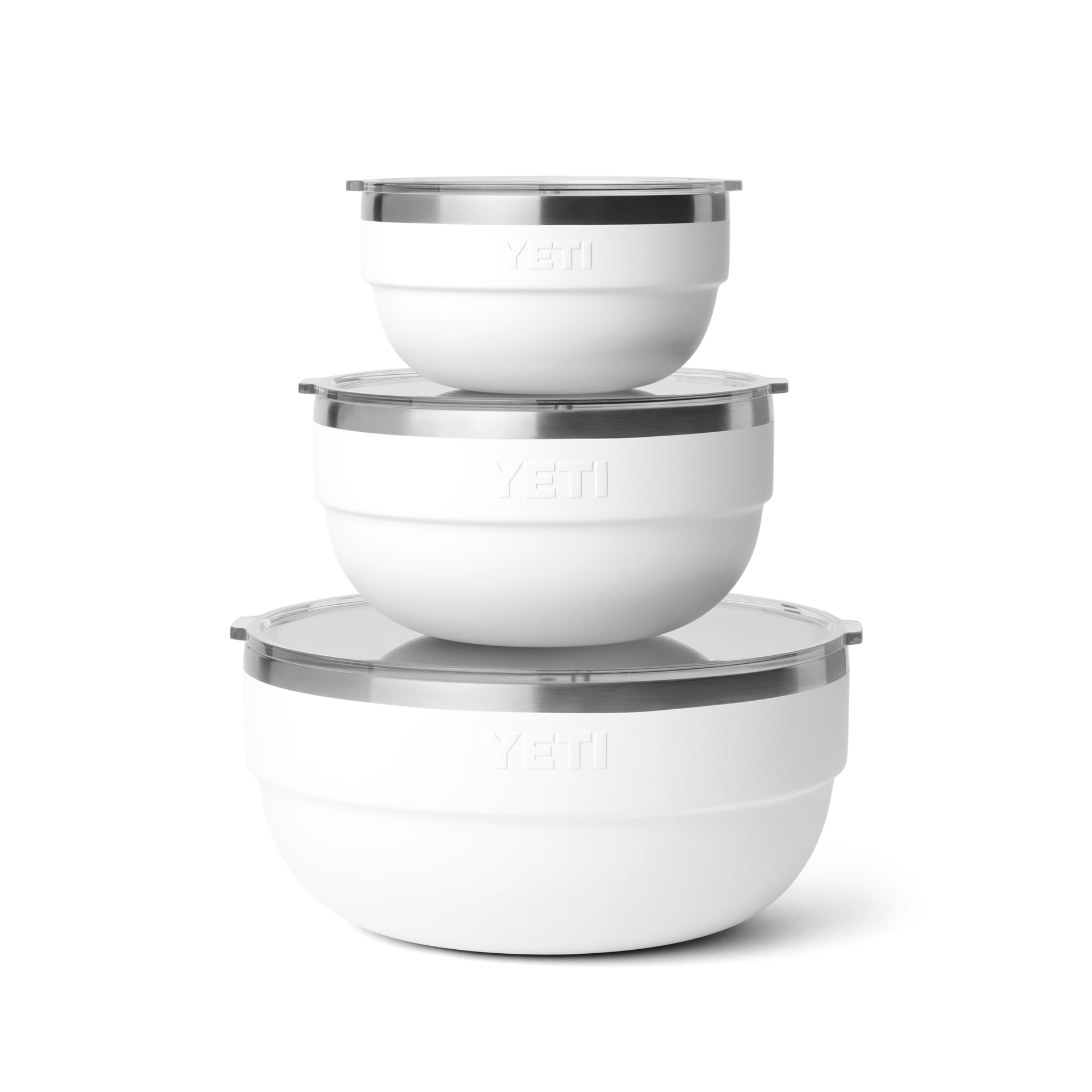 Insulated Bowl Set, White, large