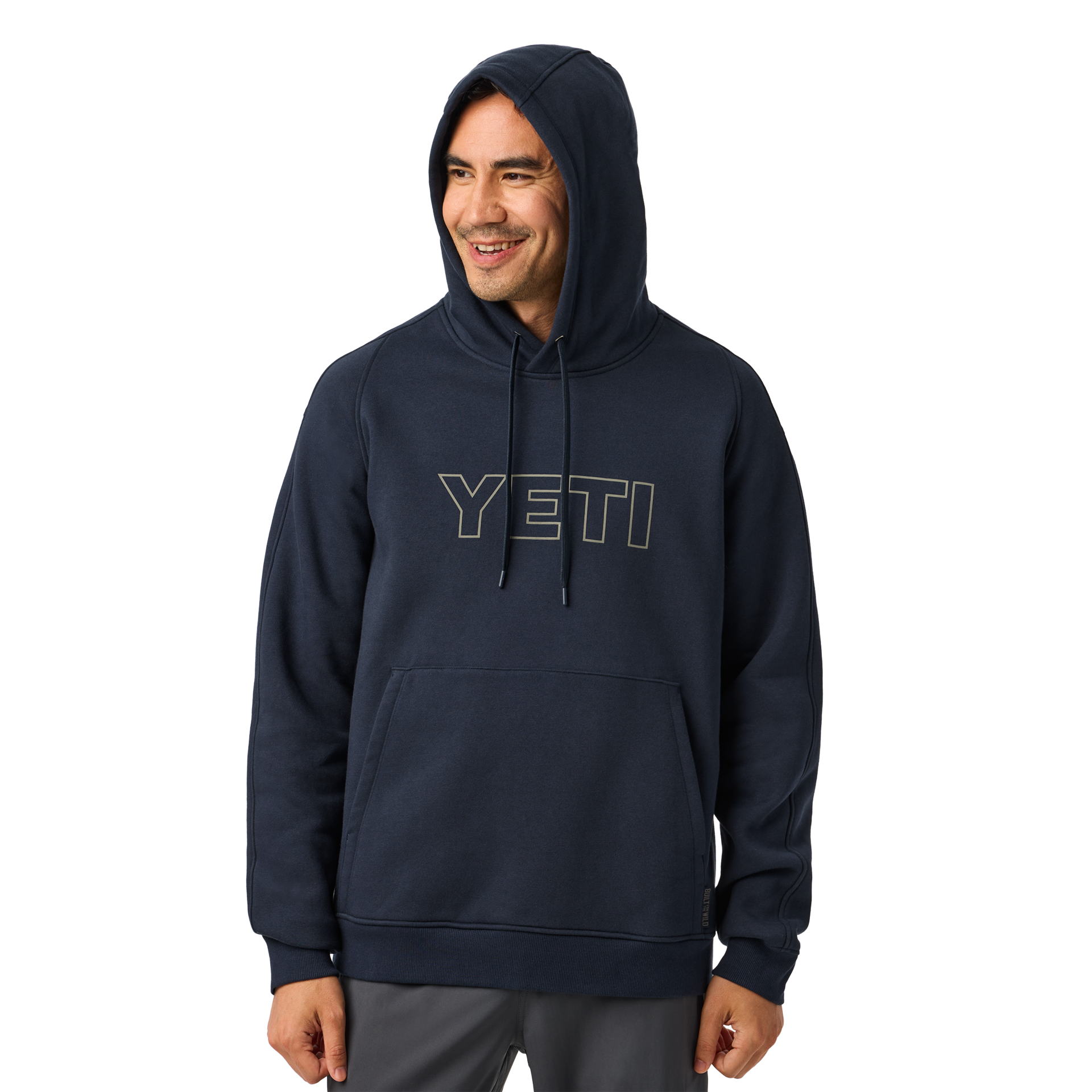 Fleece Hoodie, Navy, large