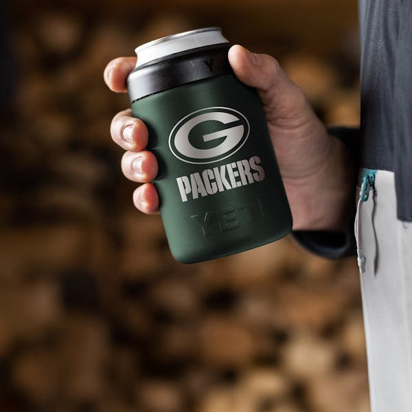 Green Standard Colster with Packers Primary Logo