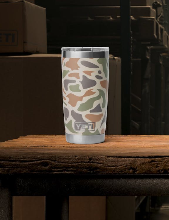 Camo products in garage.
