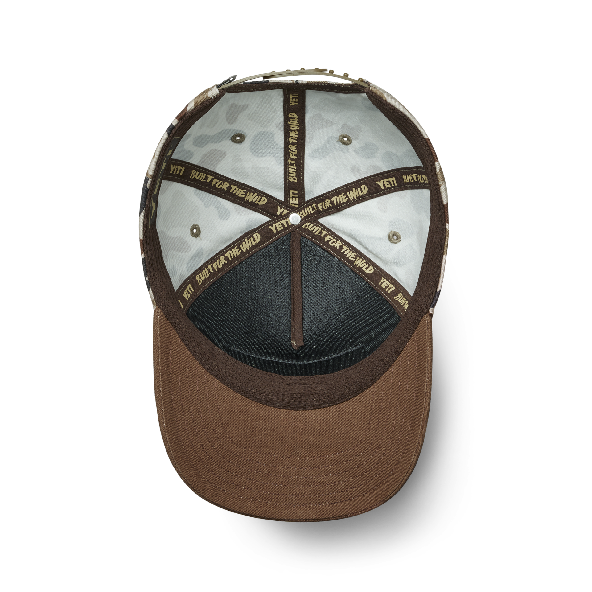 Mid Pro Flat Brim Hat, Wetlands Camo, large