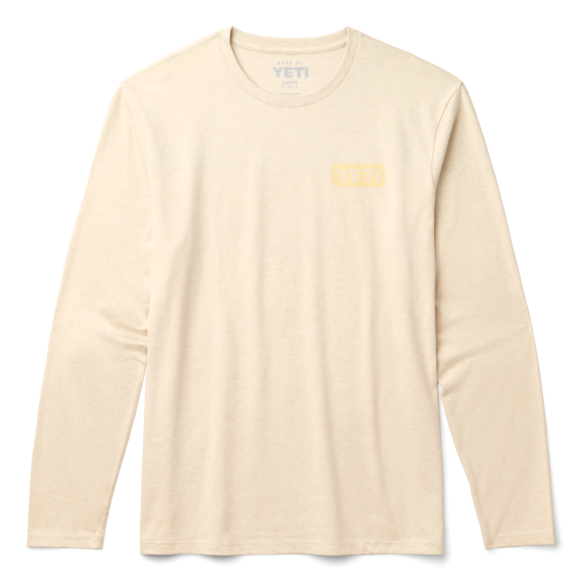 Long Sleeve T-Shirt, Heather Cream, large