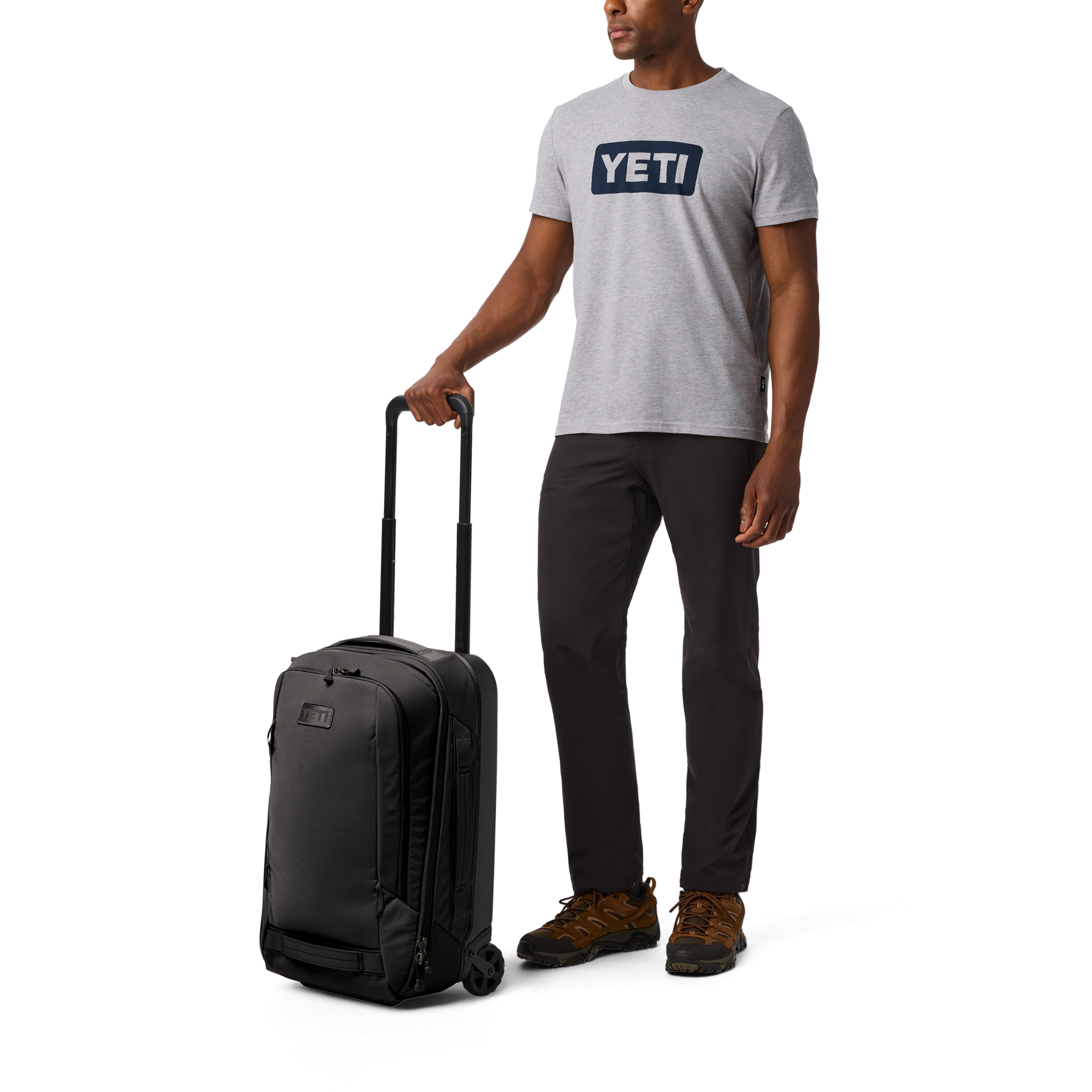 35L/22" Carry-On Luggage, Black, large