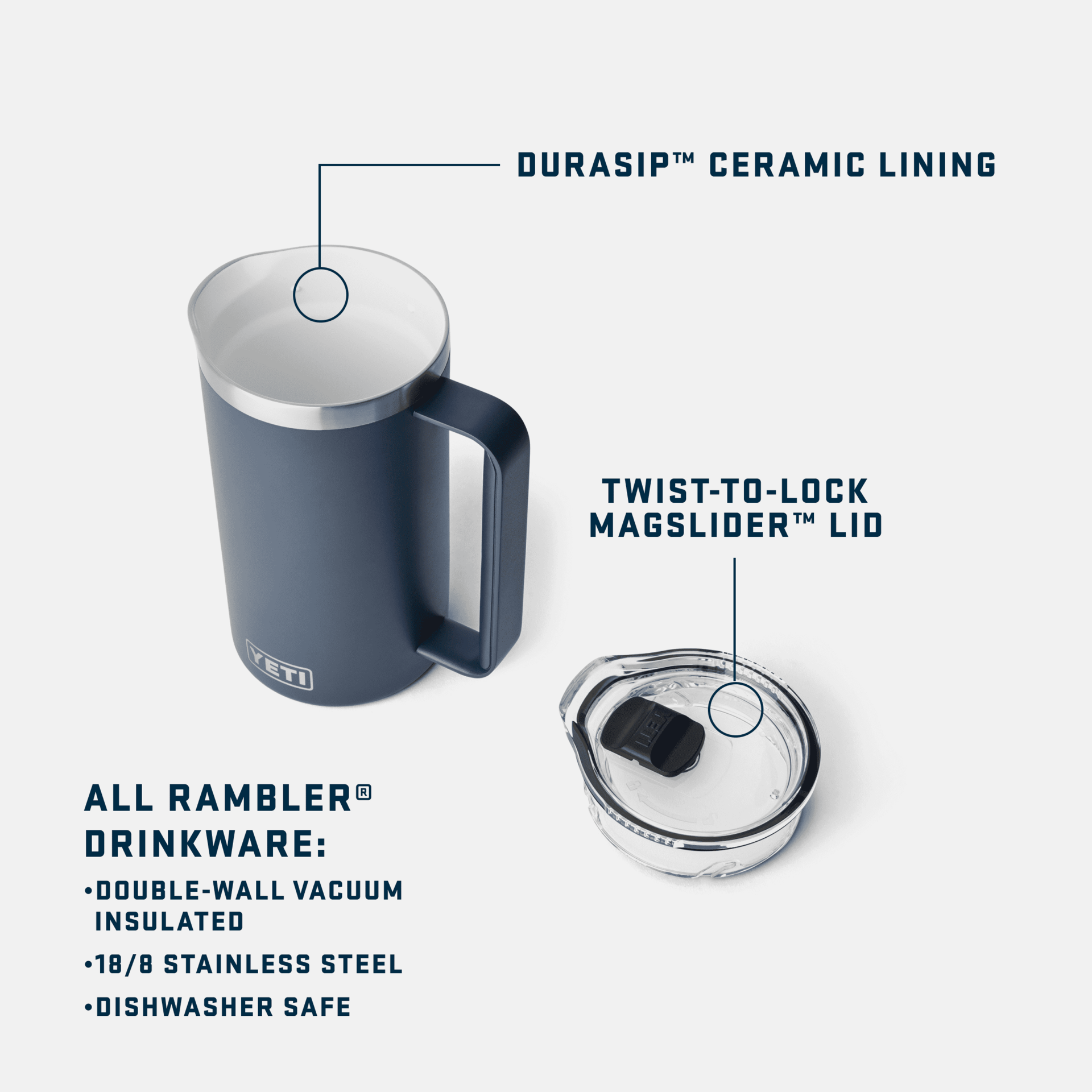 Pichet 1 L, Blanc, large