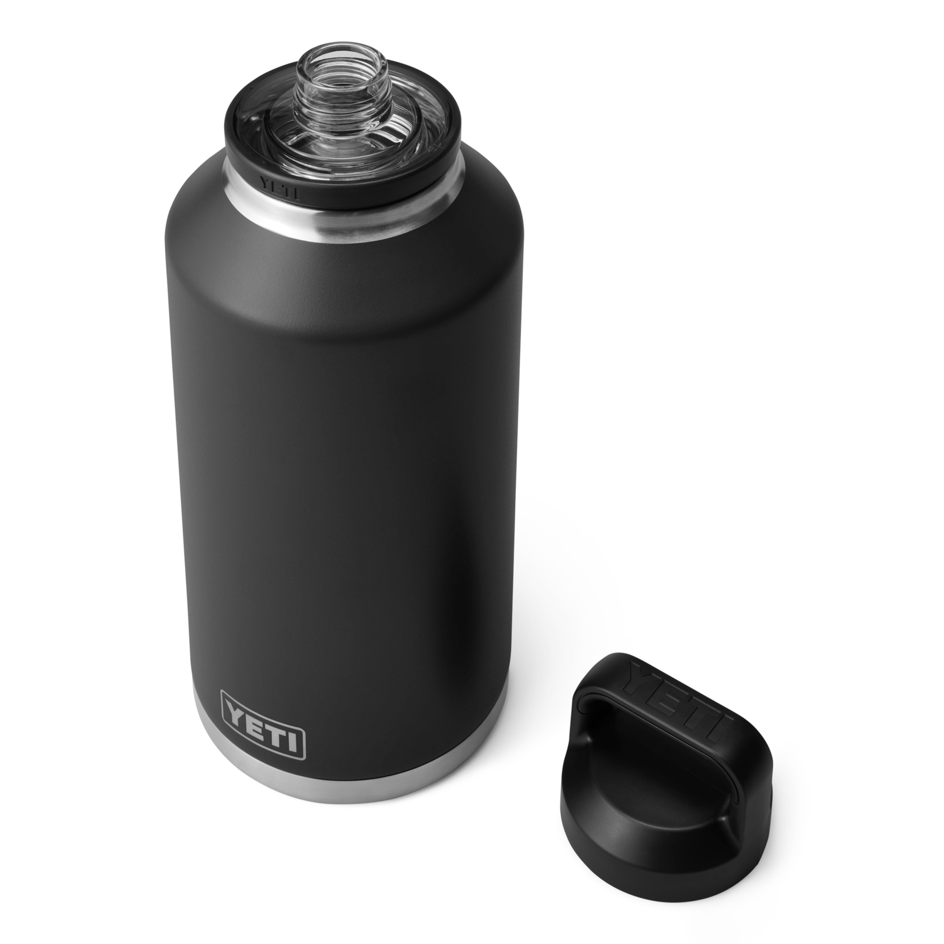 64 oz Water Bottle, Black, card